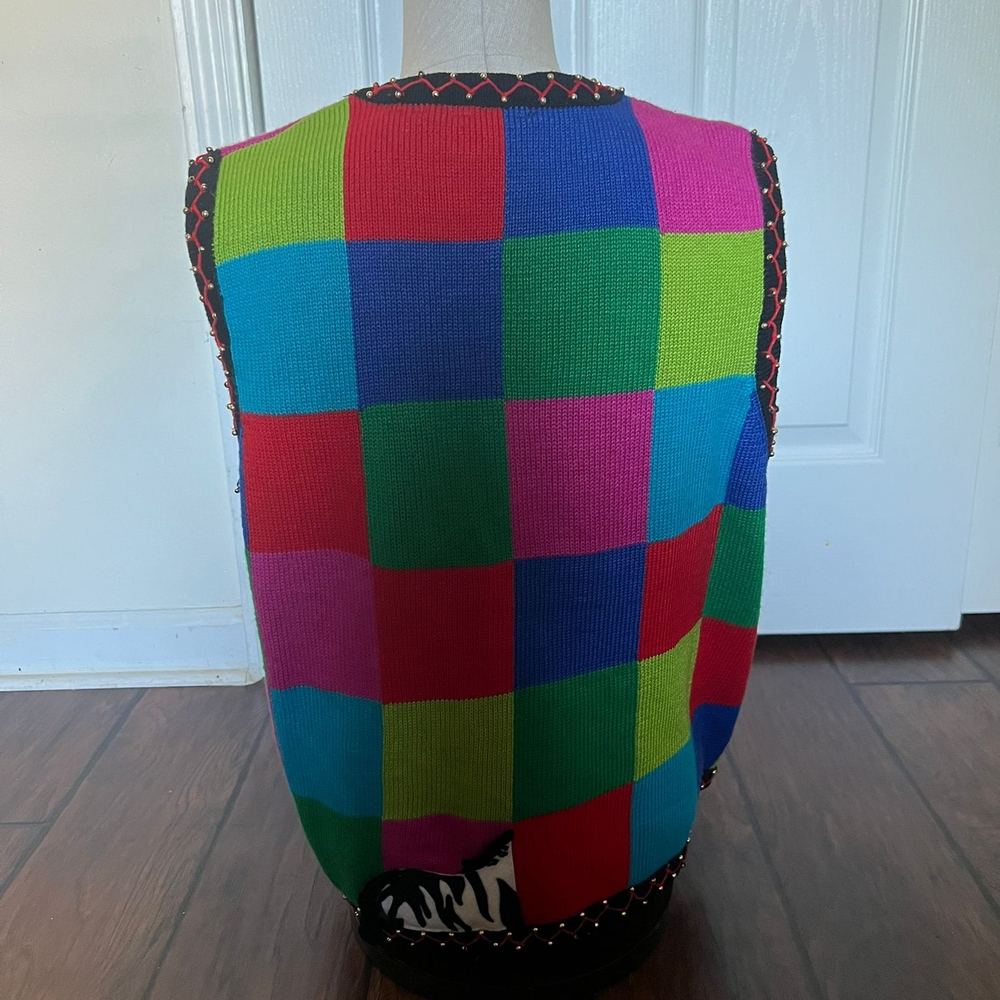 Colorful Animal Patchwork Vest - Picture 9 of 9